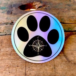 Holographic Pawprint Sticker